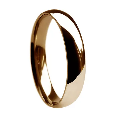 4mm 9ct Red Rose Gold Wedding Rings Court Comfort Heavy 375 UK HM 4.4-4.9g Bands • £210.08