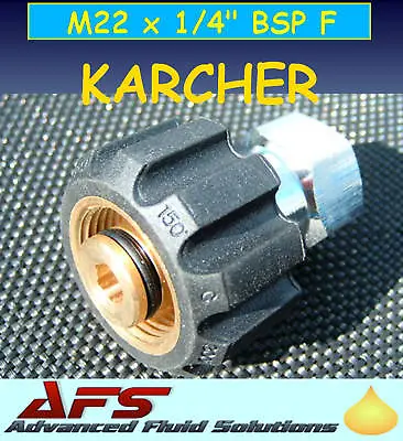 M22 X1/4 BSP Female Karcher Adaptor Pressure Washer Jet Wash Hose Adaptor • £14.25