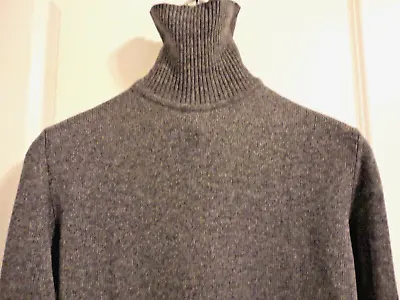 Vtg JAEGER Charcoal Grey Cashmere Turtleneck Sweater Jumper Made In Scotland 38 • $149