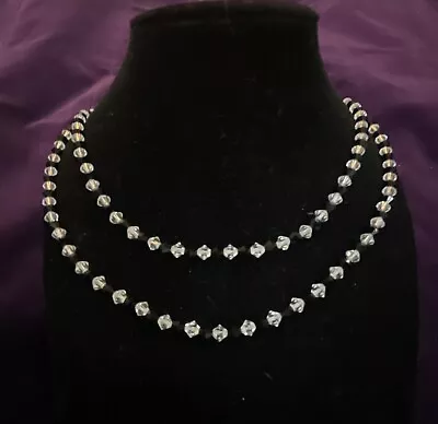 Vintage Made With Swarovski Crystals Single Continuous Strand Necklace • $19.99
