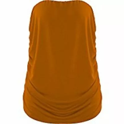 £5.75 • Buy New Womens Ladies Vest Strapless Ruched Sleeveless Boob Tube Bandeau Top 8-26