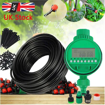 25m Automatic Drip Irrigation Micro DIY Irrigation Kit Plant Water Saving System • £9.99