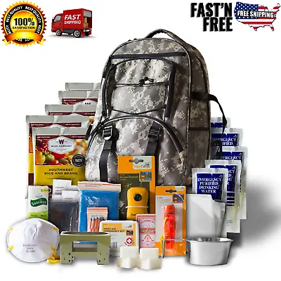 Bug Out Bag Survival Kit Emergency Backpack Prepper Supplies First Aid Food Gear • $79.99