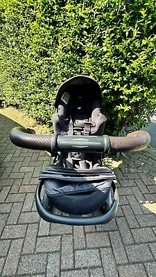 Egg Twin Pram Stroller In Country Green Isofix Double Pushchair Tandem • £750