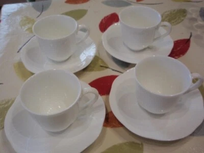 £34.99 • Buy 4 X Villeroy & Boch ARCO WEISS Small White Coffee Cup And Saucer