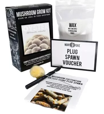 Organic Blue Oyster Mushroom Outdoor Log Growing Kit • $44.99