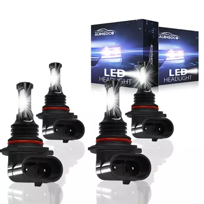 4PCS 9005 9006 LED Headlight Kit Combo Bulbs 6000K Hi/Lo Beam Super White Bright • $29.99