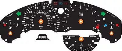 For BMW M3 E36 280km/h - Black Speedometer Dials From MPH To Km/h Cluster Gauges • $50