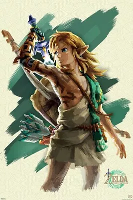 Zelda Tears Of The Kingdom Link Unleashed 24x36 Poster Licensed Nintendo NEW FUN • $17.99