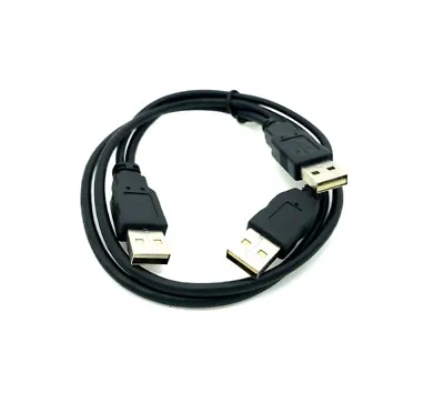 USB 2.0 High Speed Dual Type A Male To Male X2 Y Cable Cord HUB HDD 1FT/3FT • $6.39