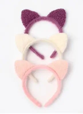 £3.89 • Buy Childrens Girls Kids Furry Style Cat Ear Headband Aliceband Pink Purple White 