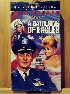 VHS - Brand New/Factory Sealed A GATHERING OF EAGLES Rock Hudson Rod Taylor • $8.49