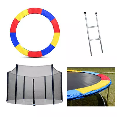 Safety Outdoor 8FT 10FT 12FT Trampoline Pad Trampoline Net & Ladder Round Spare • $42.99