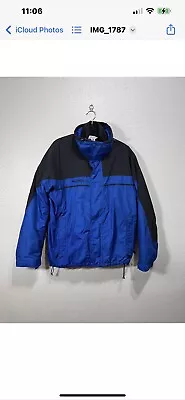 Vtg 80’s Columbia Bugaboo Blue Winter Ski Jacket Size L With Inner Fleece Jacket • $35