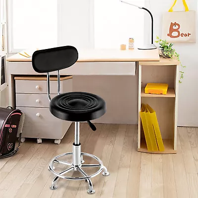 Garage Work Shop Bar Stool Hydraulic Chair With Backrest Height-Adjustable • $58.28