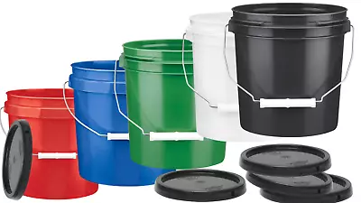 1 Gallon Food Grade Bucket BPA Free Food Grade Pails With Lids( Pack Of 5) • $49