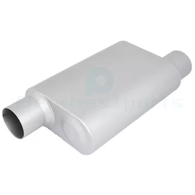 3  Inlet Outlet 2 Chambered Muffler Silencer Aluminized Silver 19  In Overall • $34.24