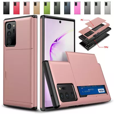 $10.45 • Buy Shockproof Wallet Card Slot Case For Samsung Galaxy S20 S10 S9 S8 Note 20 10 9 8
