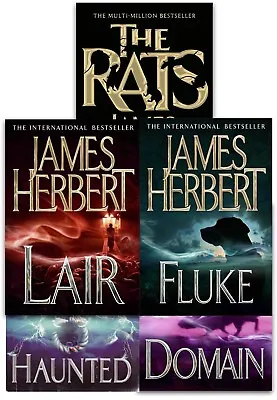 The Rats Trilogy 5 Books Collection Set By James Herbert Rats Lair Fluke Haun • £18.99