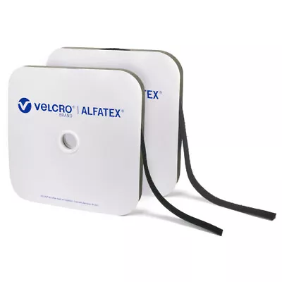 2  White / Black Hook Or Loop Alfatex By Velcro® Companies Self Adhesive Tape  • £31.99