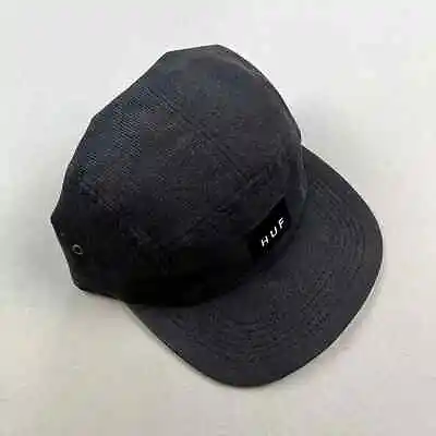 Huf Worldwide Hat Cap 5 Panel Strapback Black Camo Logo Skateboarding Streetwear • $19.99