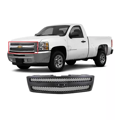 Grille Black Frame Black For Chevrolet Silverado 1500 2007-2013 GM1200578 • $81.61