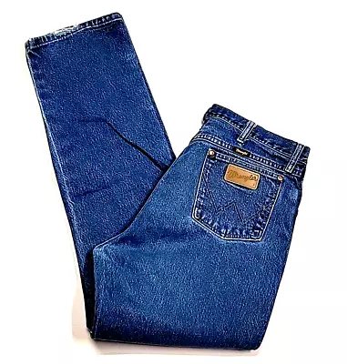 Vintage Wrangler 0013AWZ Pro Rodeo Blue Denim Whiskered Western Jeans Mens 33x33 • $28