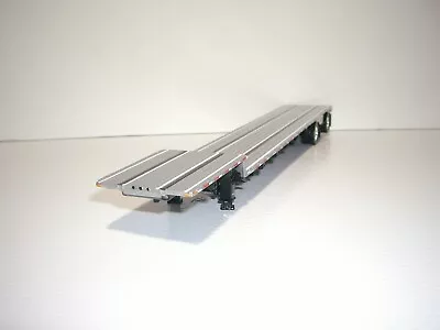 Dcp First Gear 1/64 Black Frame Silver Deck Transcraft D-eagle Drop Deck Trailer • $49.99