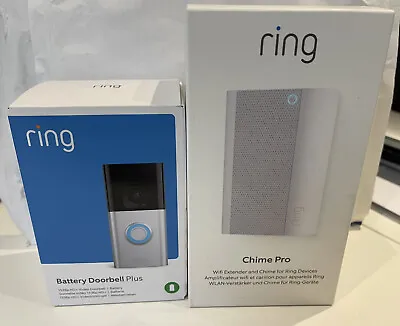£100 • Buy Ring Battery Video Doorbell Plus With Chime Pro. Both Sealed