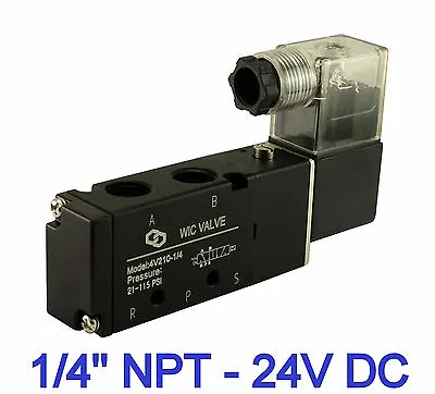 1/4  Inch 4 Way 2 Position Directional Control Electric Solenoid Valve 24V DC • $23.99