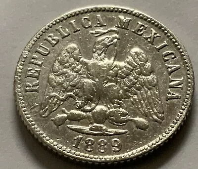 1889 Mo M Mexico 10 Centavos Silver KM-403.7 • $13