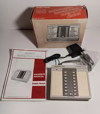 Vintage Radio Shack Duophone 100 Automatic Telephone Memory  Dialer-Original Box • $13.99