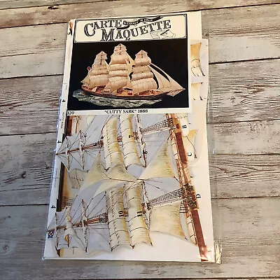 Vintage Carte Maquette Fold Out Paper Model Ship Cutty Sark 1888 New • $12.99