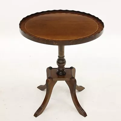 Mahogany Wine/Side Table Crossbanding & String Inlaid Decoration FREE Delivery • £187