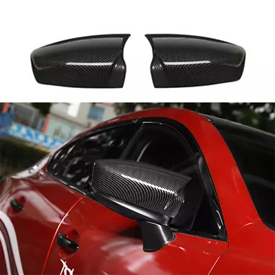 For Mazda 6 Atenza 2018-2021 Carbon Fiber Horn Side Rear View Mirror Cover Trim • $68.88