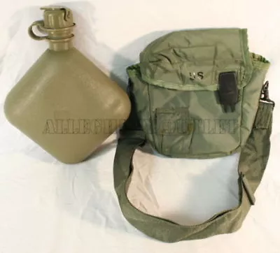 US Military 2 Quart Canteen Bladder NBC CAP W/ 2QT OD ALICE Cover Strap MINT • $27.48