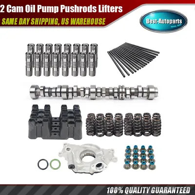 For Chevy LS Truck Cam Kit Stage 2 Cam Oil Pump Pushrods Lifters 4.8 5.3 6.0 6.2 • $349.95