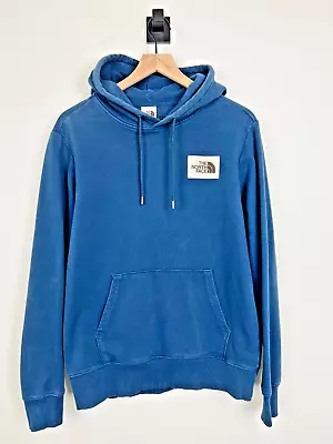 The North Face Mens Hoodie Small Heritage Patch Pullover Navy Blue • $19