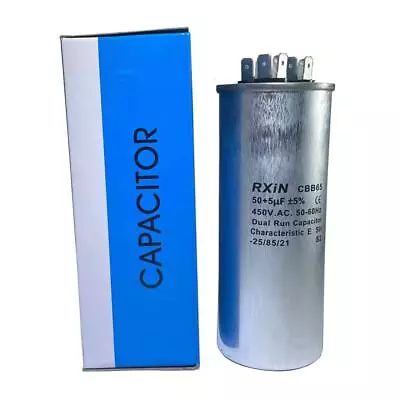 50/5 UF 50+5 MFD Capacitor 370 Or 440 VAC Dual Run Capacitor AC Universal  • $13.99