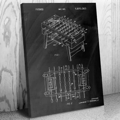 Foosball Table Patent Canvas Print Man Cave Decor Bar Wall Art Pub Art • $49.95