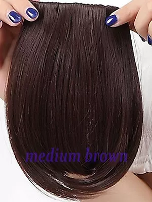 US Stock Side Bangs Clip On Neat Bang Fringes Clip In Hair Extensions As Human • $10.30