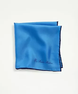 Brooks Brothers Blue Pocket Square/Handkerchief/Hanky Silk New MSRP $29.50 • $12.99
