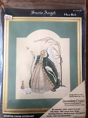 Serendipity Designs MarBek Snow Angel Cross Stitch Vintage Kit • $19.95