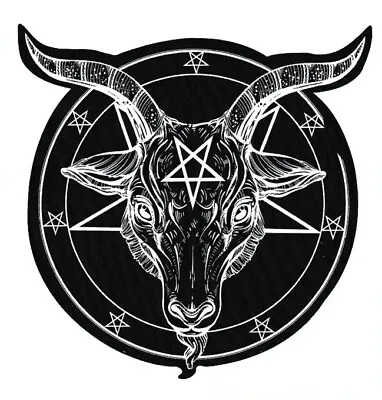 Large Baphomet Vinyl Sticker Pentagram Satantic Church Of Satan Goat Goth  • £4.95