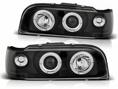 Volvo 850 1992 1993 1994 1995 1996 Headlights Lpvo04 Angel Eyes Black • $443.75