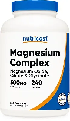 Nutricost Magnesium Complex 500mg 240 Capsules - Gluten Free And Non-GMO • $15.99