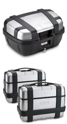 GIVI TREKKER MOTORCYCLE PANNIERS 3 X CASES 33 + 46 + 52 TREKKER Top Box + 2 Side • $771.46