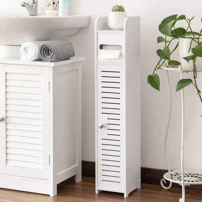$63.99 • Buy Toilet Roll Holder Toilet Paper Roll Holder With Slim Shelf Over Toilet Storage
