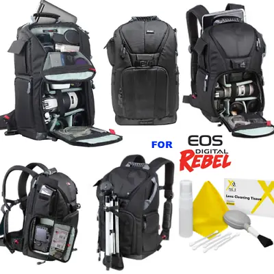 Vivitar Xl Backpack Sling Carrying Case For Canon Eos Rebel T3 T3i T5 T5i T6 7d • $81.04