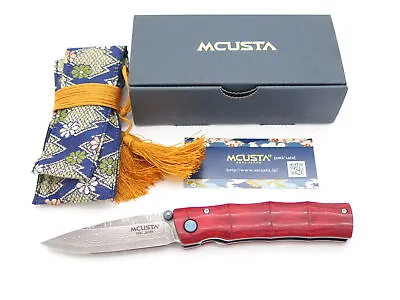 Mcusta Seki Japan Take MC-75D VG-10 Damascus Red Folding Pocket Knife No Clip • $184.95